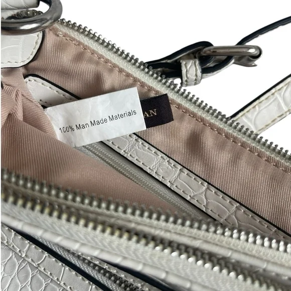 DANA BUCHMAN Off White Croco Leather Bag Small Shoulder Bag Womens Crossbody Bag - Picture 10 of 10